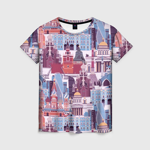 Женская футболка Москва архитектура / 3D-принт – фото 1