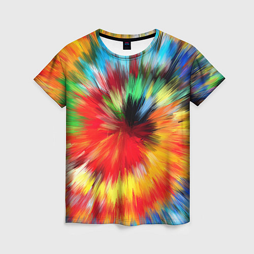 Женская футболка Абстракция разноцветная и яркая / 3D-принт – фото 1
