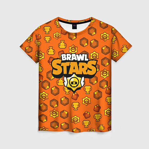 Женская футболка Brawl Stars: Orange Team / 3D-принт – фото 1