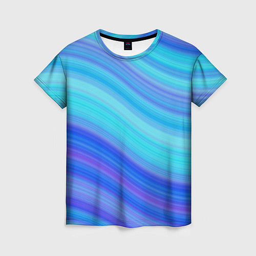 Женская футболка Абстракция волны / 3D-принт – фото 1