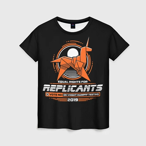 Женская футболка Replicants / 3D-принт – фото 1