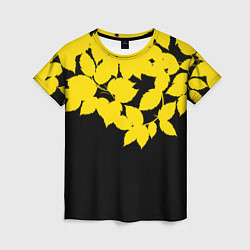 Женская футболка Желтые Листья - Минимализм