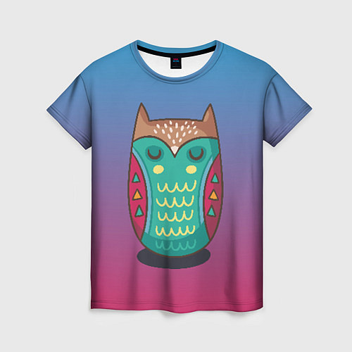 Женская футболка Мудрая сова / 3D-принт – фото 1