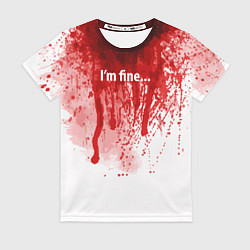 Футболка женская Im fine halloween, цвет: 3D-принт
