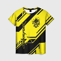 Футболка женская Cyberpunk 2077: Yellow Samurai, цвет: 3D-принт