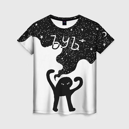 Женская футболка Ъуъ съука - космос / 3D-принт – фото 1