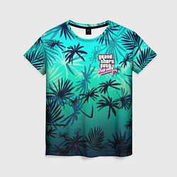 Женская футболка GTA пальмы