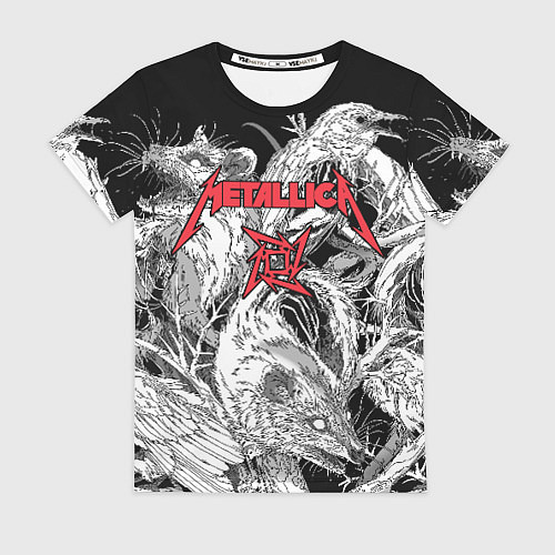Женская футболка Metallica крысы зомби / 3D-принт – фото 1