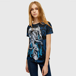 Футболка женская Metallica - бес, цвет: 3D-принт — фото 2