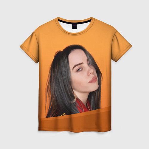 Женская футболка BILLIE EILISH: Orange Mood / 3D-принт – фото 1