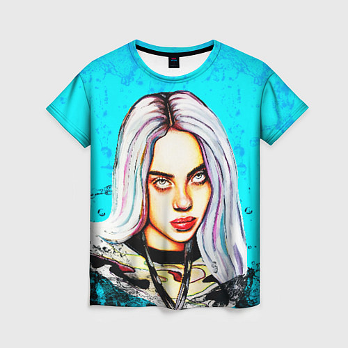 Женская футболка BILLIE EILISH: Fan Art / 3D-принт – фото 1