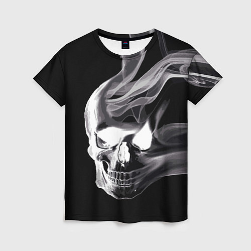 Женская футболка Wind - smoky skull / 3D-принт – фото 1