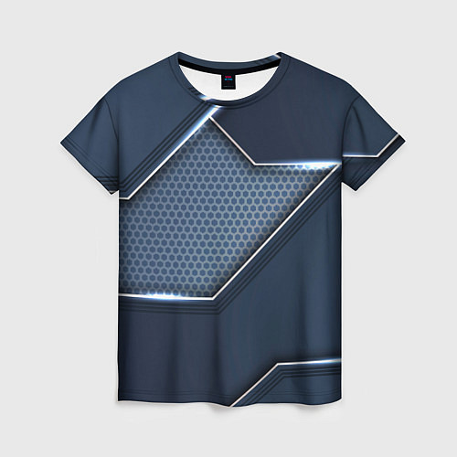 Женская футболка Металлическая блестящая основа / 3D-принт – фото 1