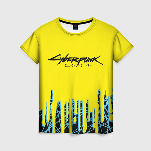 Женская футболка Cyberpunk 2077: Yellow Style / 3D-принт – фото 1