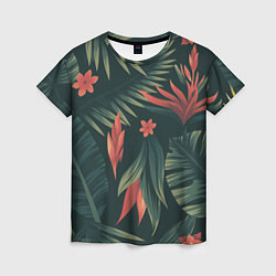 Женская футболка Тропический комуфляж