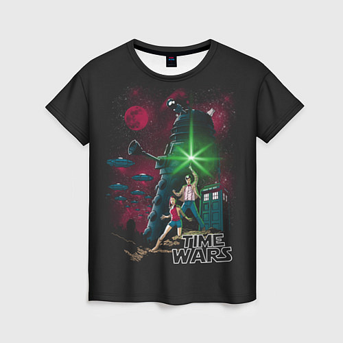Женская футболка Time Wars / 3D-принт – фото 1