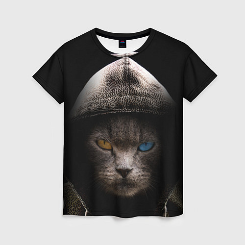 Женская футболка Уличный кот / 3D-принт – фото 1