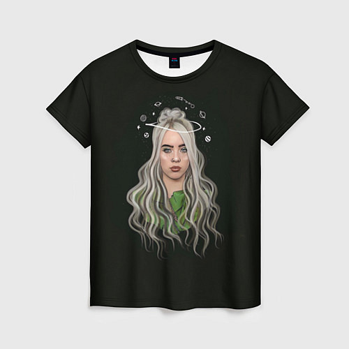 Женская футболка Billie Eilish Black Art / 3D-принт – фото 1