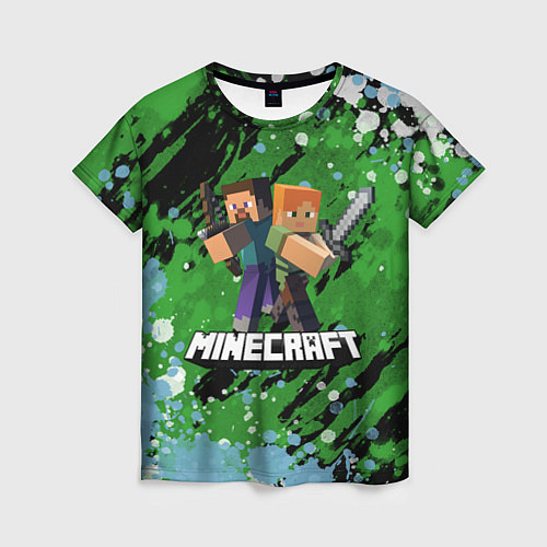 Женская футболка Minecraft Майнкрафт / 3D-принт – фото 1