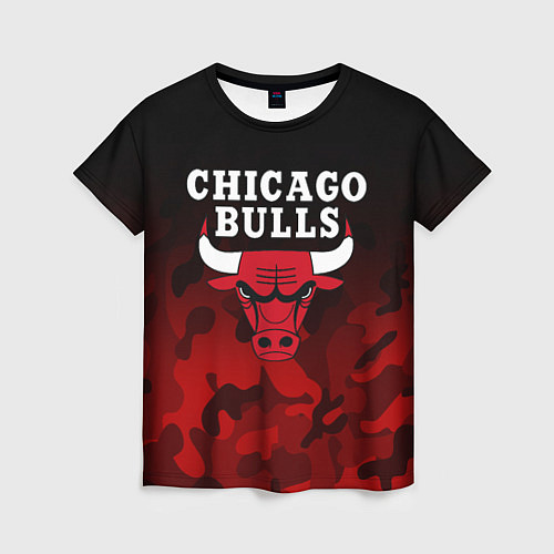 Женская футболка CHICAGO BULLS / 3D-принт – фото 1