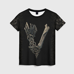 Женская футболка Vikings bones logo