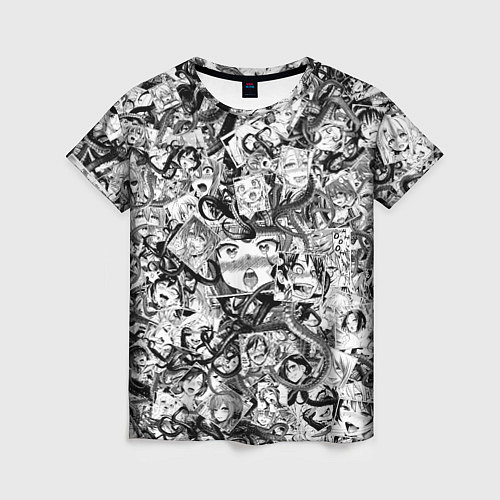 Женская футболка Ахегао с щупальцами / 3D-принт – фото 1