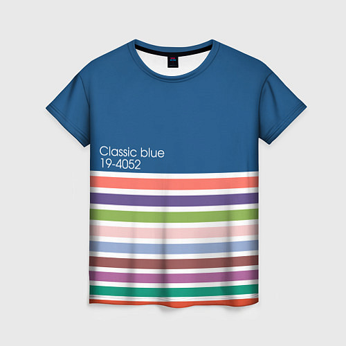 Женская футболка Pantone цвет года с 2012 по 2020 гг / 3D-принт – фото 1