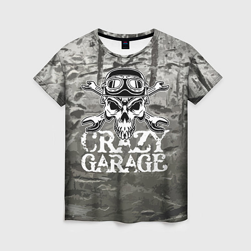 Женская футболка Crazy garage / 3D-принт – фото 1