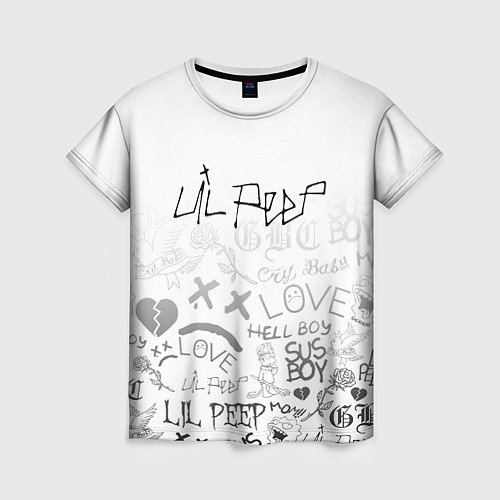 Женская футболка LIL PEEP / 3D-принт – фото 1