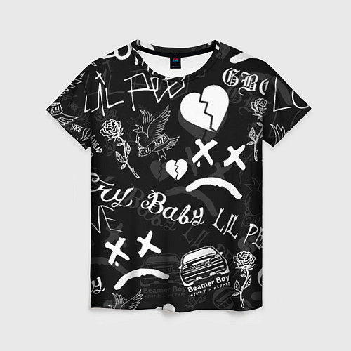 Женская футболка LIL PEEP / 3D-принт – фото 1