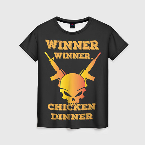 Женская футболка Winner Chicken Dinner / 3D-принт – фото 1