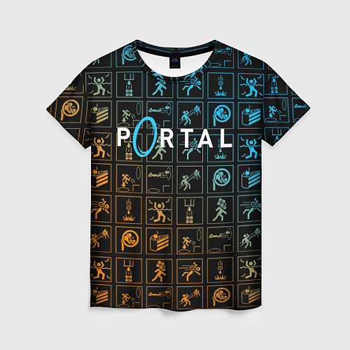 Женская футболка PORTAL / 3D-принт – фото 1