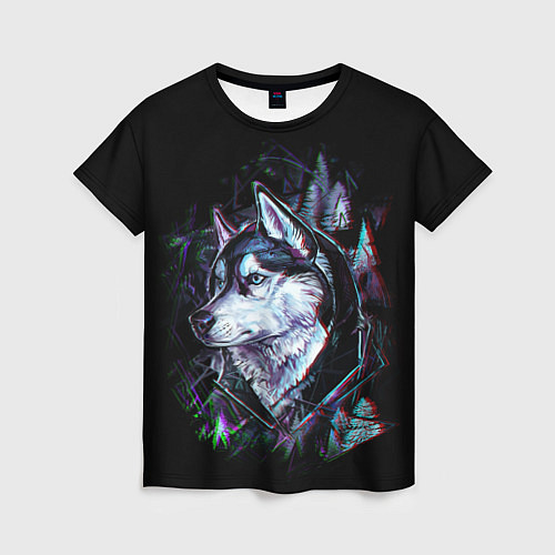 Женская футболка Волк / 3D-принт – фото 1