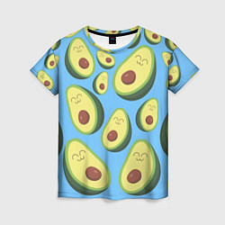 Женская футболка Авокадо паттерн