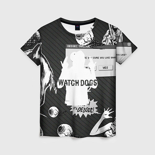 Женская футболка WATCH DOGS 2 / 3D-принт – фото 1