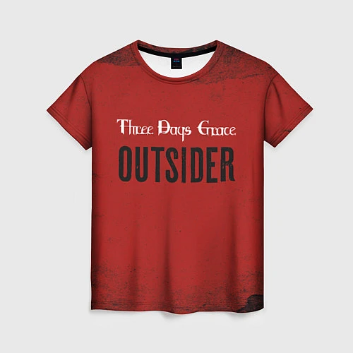 Женская футболка Three days grace Outsider / 3D-принт – фото 1