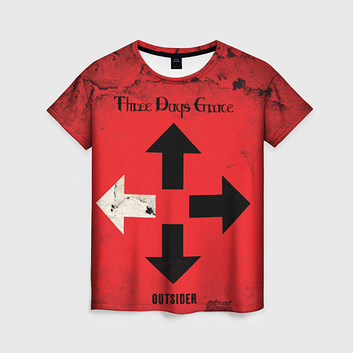 Женская футболка Three Days Grace / 3D-принт – фото 1