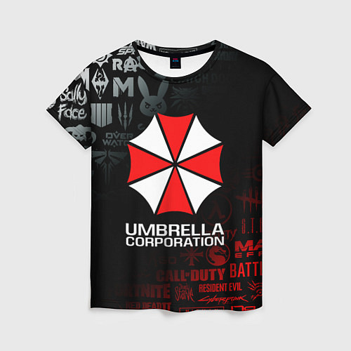 Женская футболка RESIDENT EVIL UMBRELLA CORP / 3D-принт – фото 1