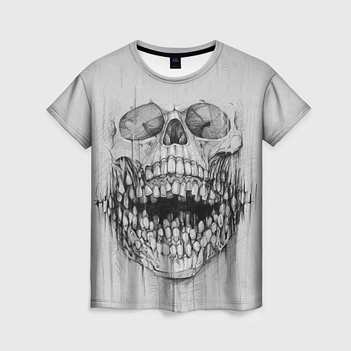 Женская футболка Dentist skull / 3D-принт – фото 1