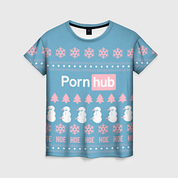 Женская футболка Pornhub - christmas sweater