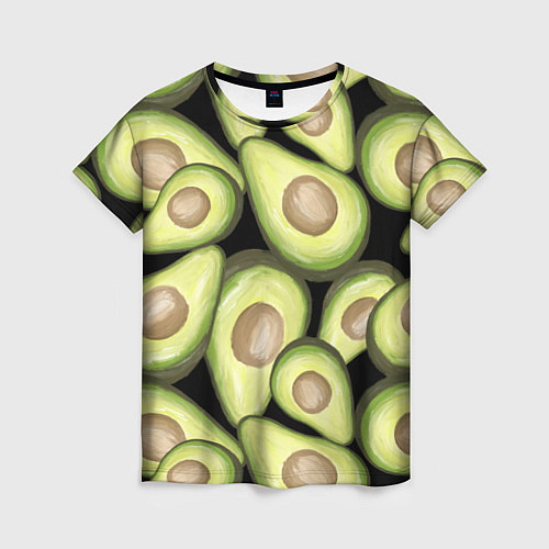 Женская футболка Avocado background / 3D-принт – фото 1