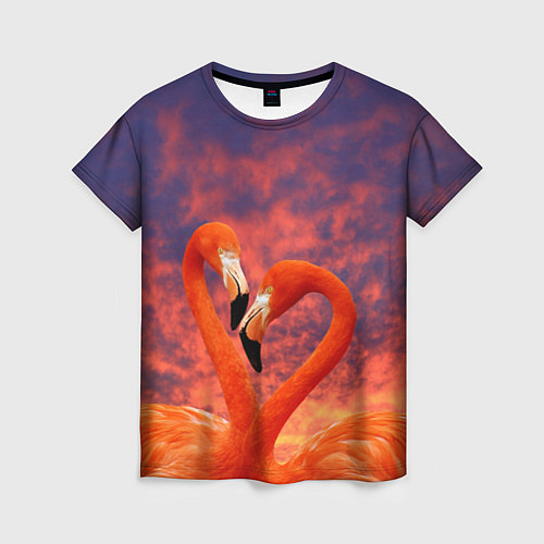 Женская футболка Flamingo Love / 3D-принт – фото 1
