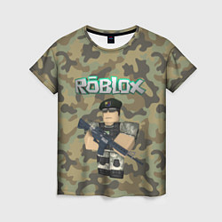 Женская футболка Roblox 23 February Camouflage