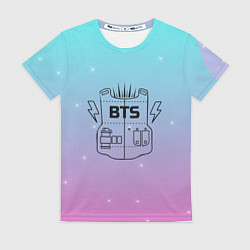 Футболка женская BTS, цвет: 3D-принт