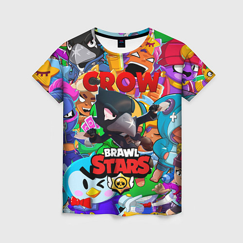 Женская футболка BRAWL STARS CROW / 3D-принт – фото 1