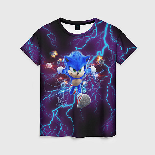 Женская футболка SONIC / 3D-принт – фото 1