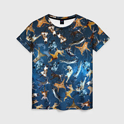 Женская футболка Космические коты