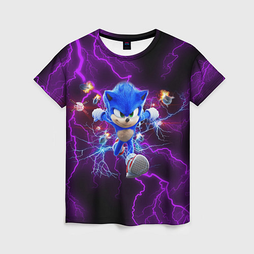 Женская футболка SONIC / 3D-принт – фото 1