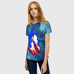 Футболка женская Sonic, цвет: 3D-принт — фото 2