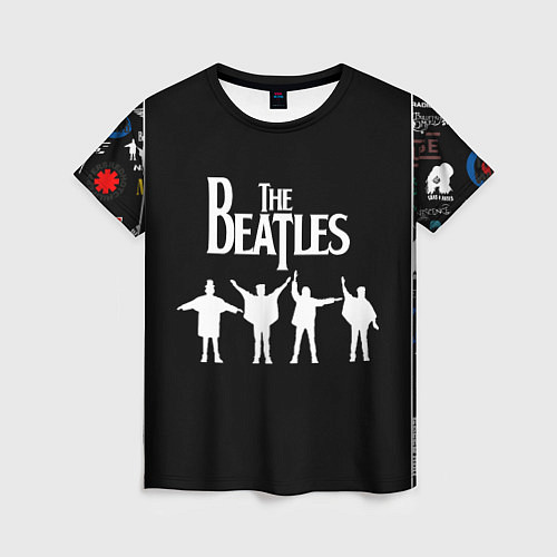 Женская футболка Beatles / 3D-принт – фото 1